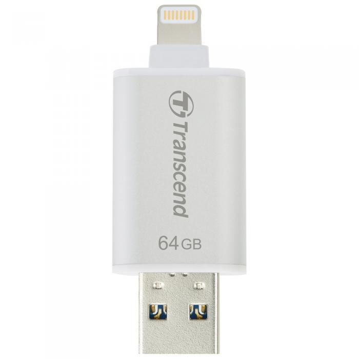 UTGATT5 - Transcend USB-minne med Lightning 64GB - Vit