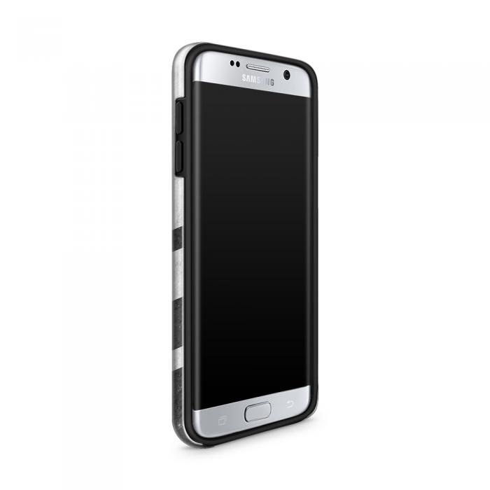 UTGATT5 - Tough mobilskal till Samsung Galaxy S7 Edge - White Striped Marble