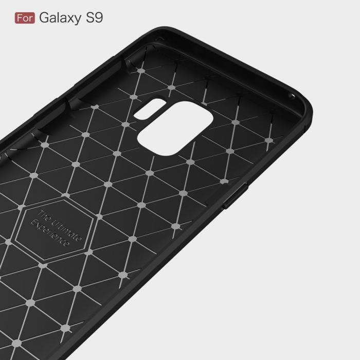 UTGATT5 - Carbon Brushed Mobilskal till Samsung Galaxy S9 - Gr