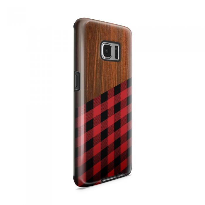 UTGATT5 - Tough mobilskal till Samsung Galaxy S7 Edge - Wooden Lumberjack B