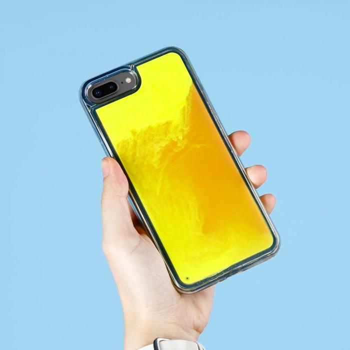 A-One Brand - Liquid Neon Sand skal till iPhone 7 Plus & iPhone 8 Plus - Orange