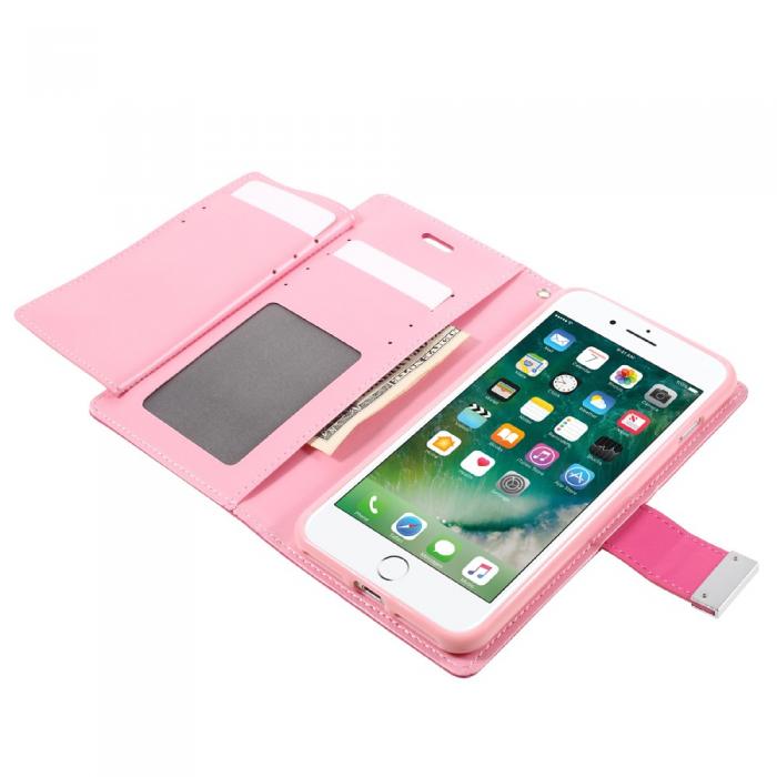 UTGATT5 - Mercury Rich Diary plnboksfodral till Apple iPhone 7 Plus - Rosa