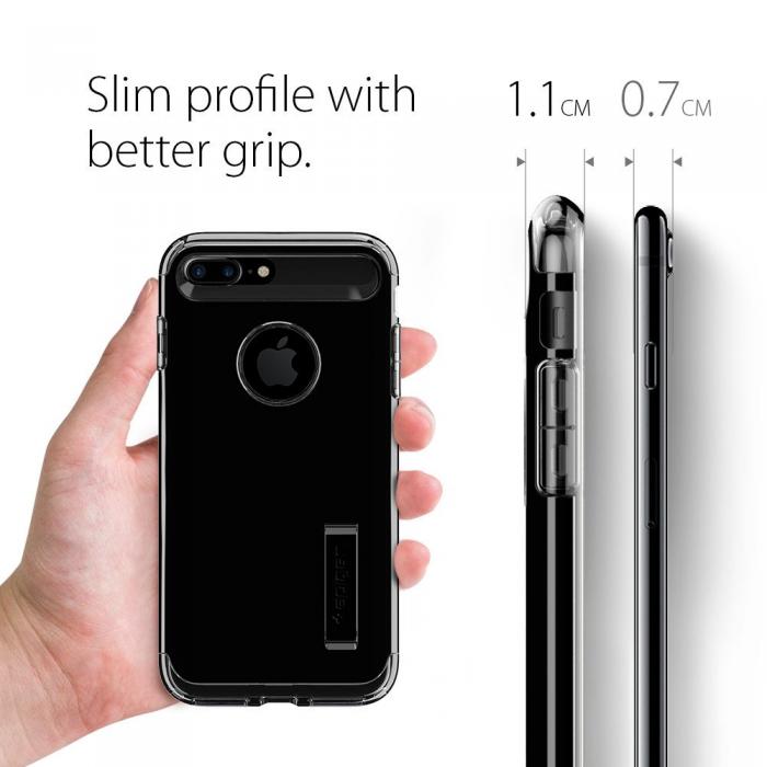 Spigen - SPIGEN Slim Armor Skal till Apple iPhone 7 Plus - Jet Black