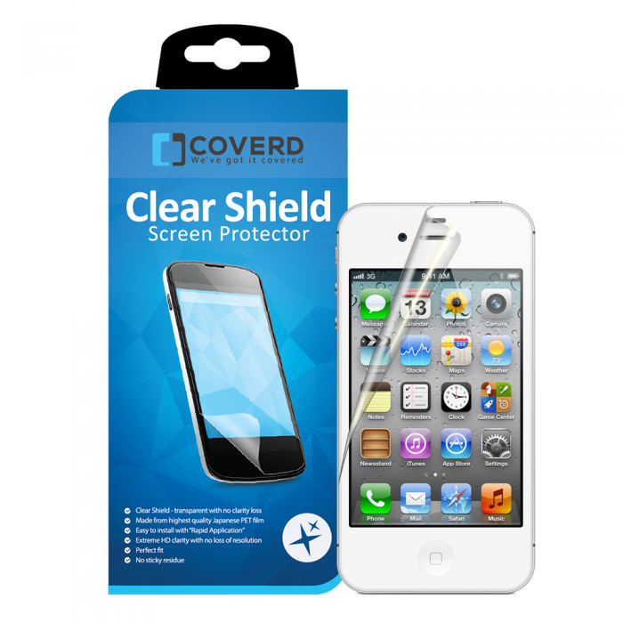 UTGATT5 - CoveredGear Clear Shield skrmskydd till iPhone 4S/4 (2-PACK)