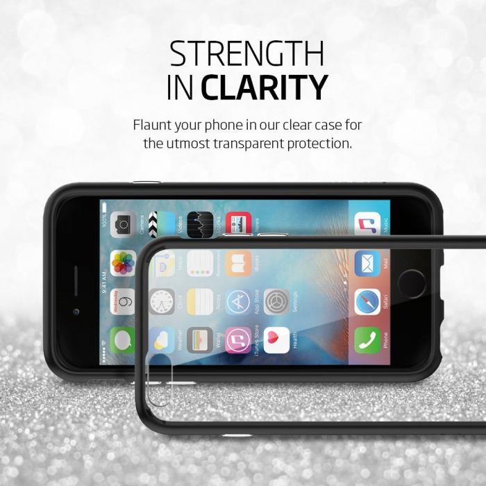 UTGATT5 - Spigen Ultra Hybrid Skal till Apple iPhone 6/6S - Svart