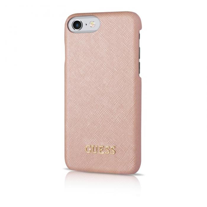 UTGATT5 - Guess iPhone 8/7/6 Saffiano Look Hard Case - Rose Pink