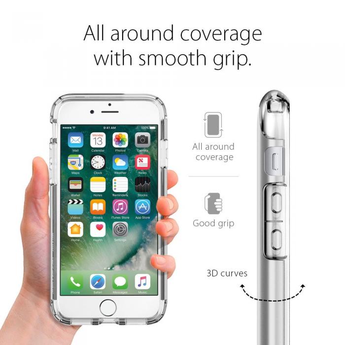 Spigen - Spigen Hybrid Armor Skal till iPhone 7 Plus - Silver