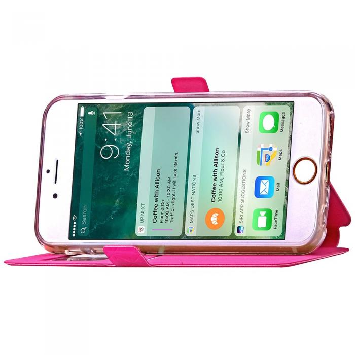UTGATT5 - Rhombus Mobilfodral med fnster till iPhone 7/8 Plus - Rosa