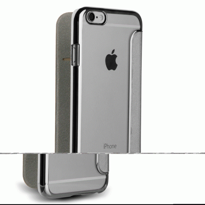 UTGATT5 - Muvit Bling Folio case till iPhone 8/7 - Silver