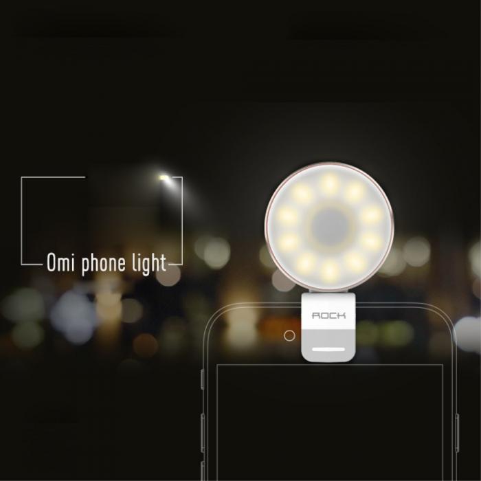 UTGATT5 - ROCK Omi Universal Selfie LED-lampa - Gold