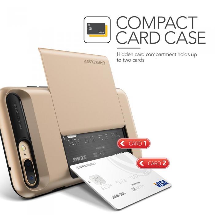UTGATT5 - Verus Damda Glide Card Slot Skal till Apple iPhone 7 Plus - Gold