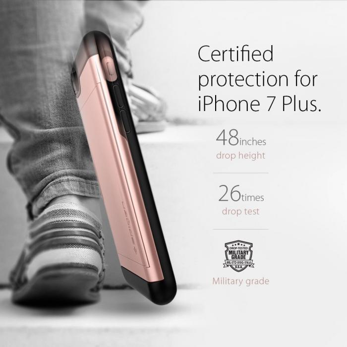 UTGATT5 - SPIGEN Slim Armor CS Skal till Apple iPhone 8/7 - Rose Gold