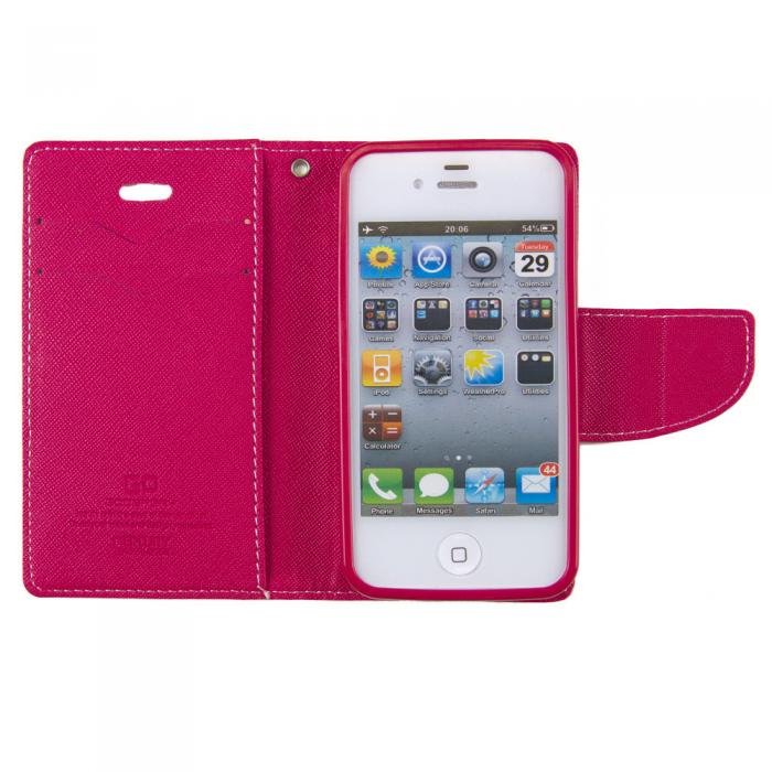 UTGATT5 - Mercury Fancy Diary Plnboksfodral till Apple iPhone 4S / 4 (Rosa)