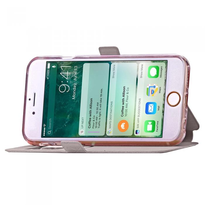 UTGATT5 - Rhombus Mobilfodral med fnster till iPhone 7/8 Plus - Vit