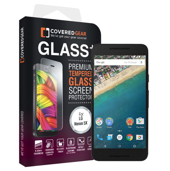 UTGATT5 - CoveredGear hrdat glas skrmskydd till LG Nexus 5X