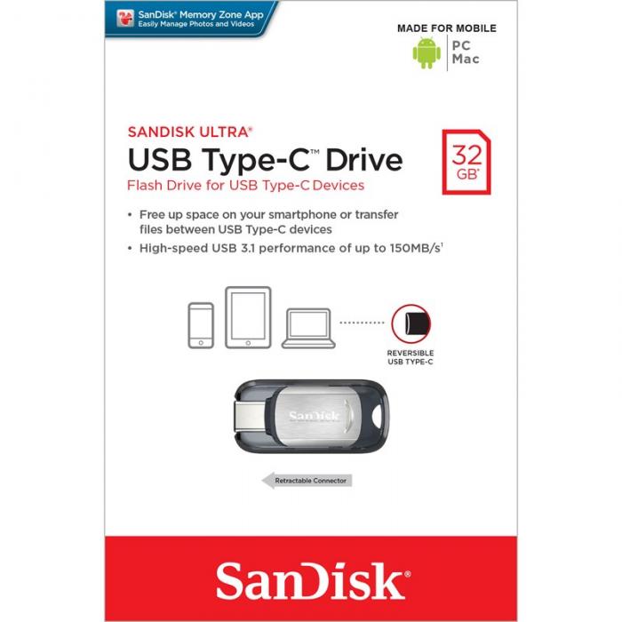 UTGATT5 - SANDISK USB-minne Typ C Ultra 32GB