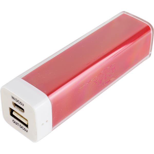 EPZI Powerbank, 2200 mAh, USB 5V 1A, röd EPZI Powerbank, 2200 mAh, USB 5V 1A, röd