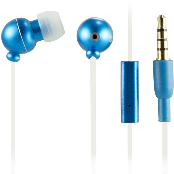 STREETZ in-ear headset med mikrofon och svarsknapp (Blå) STREETZ in-ear headset med mikrofon och svarsknapp (Blå)