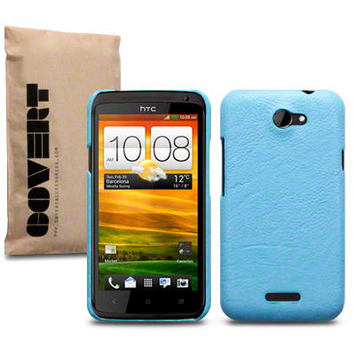 Covert Leather Pattern Baksideskal till HTC ONE X (Blå) Covert Leather Pattern Baksideskal till HTC ONE X (Blå)