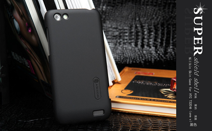 Nillkin Baksideskal till HTC ONE V (Svart) + Skärmskydd Nillkin Baksideskal till HTC ONE V (Svart) + Skärmskydd