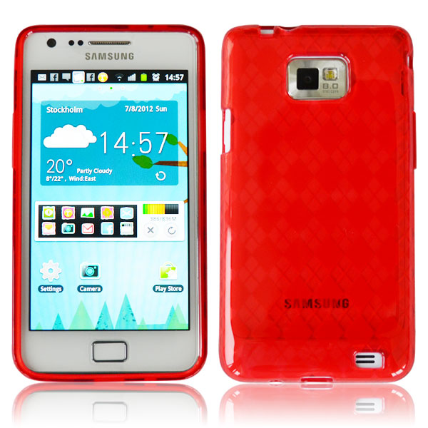 FlexiCase Skal till Samsung Galaxy S2 i9100 (Röd)