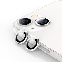 A-One Brand - iPhone 13 / iPhone 13 Mini KameraLinsskydd Härdat Glas - Silver