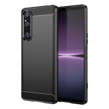 A-One Brand - Sony Xperia 1 V Mobilskal Carbon Silikon - Svart