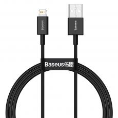 BASEUS - Baseus Fast Charging Lightning USB Kabel 1 m - Svart