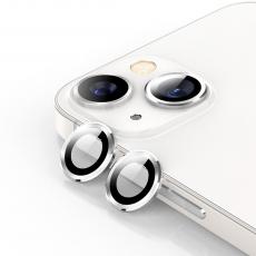 A-One Brand - iPhone 13 / iPhone 13 Mini Kameralinsskydd i Härdat glas - Silver
