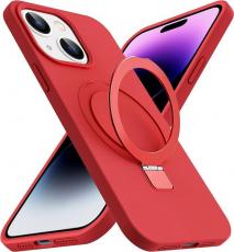 A-One Brand - iPhone 15 Plus Mobilskal Magsafe Liquid Silikon - Röd