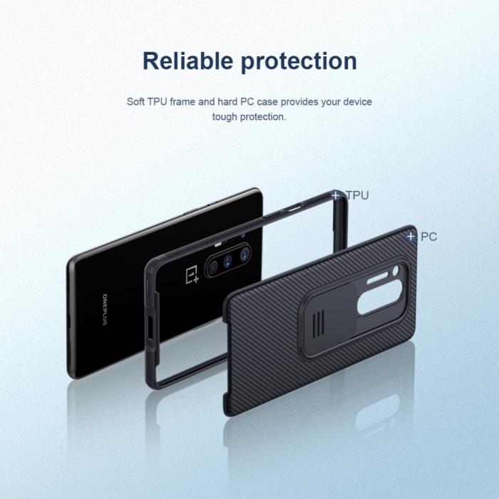 UTGATT1 - NILLKIN CamShield Mobilskal OnePlus 8 Pro - Svart