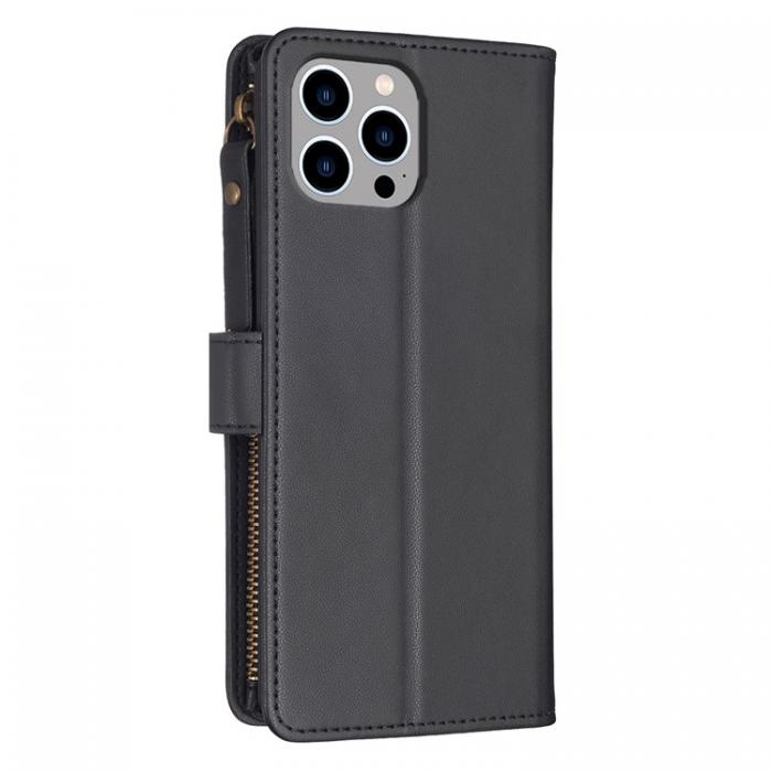 A-One Brand - iPhone 15 Pro Plnboksfodral Zipper Flip - Svart