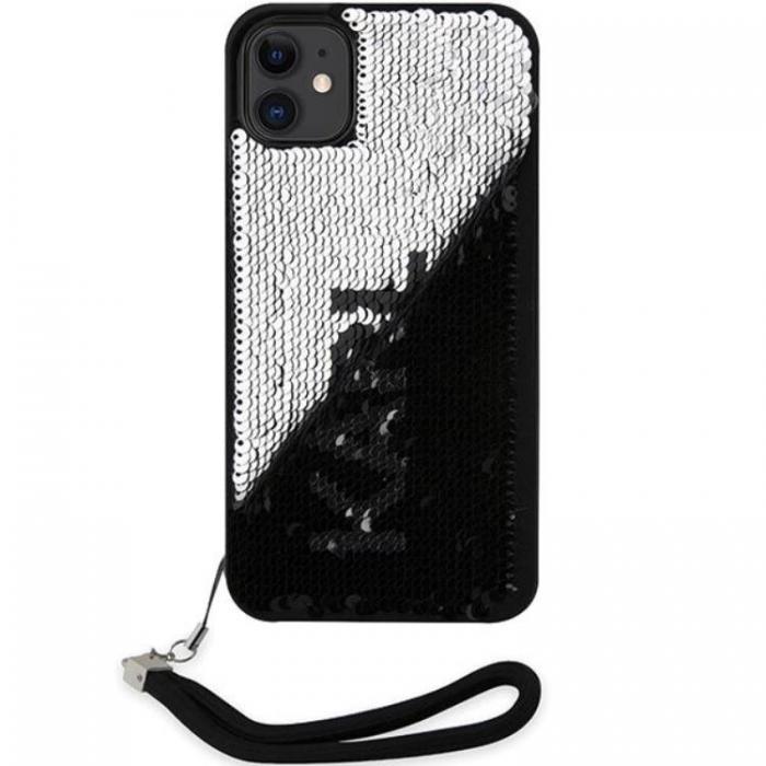 KARL LAGERFELD - Karl Lagerfeld iPhone 11/XR Mobilskal Sequins Cord - Silver