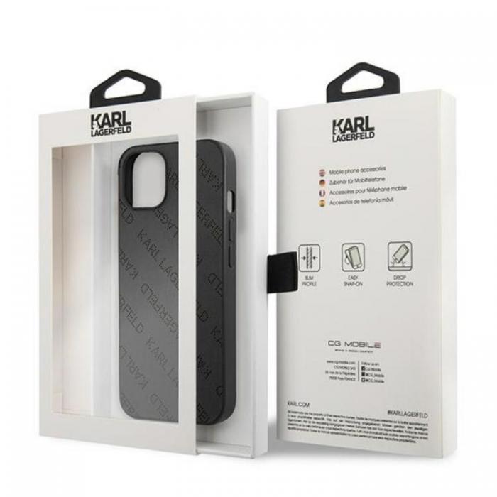 KARL LAGERFELD - Karl Lagerfeld iPhone 13 mini Skal Perforated Allover - Svart
