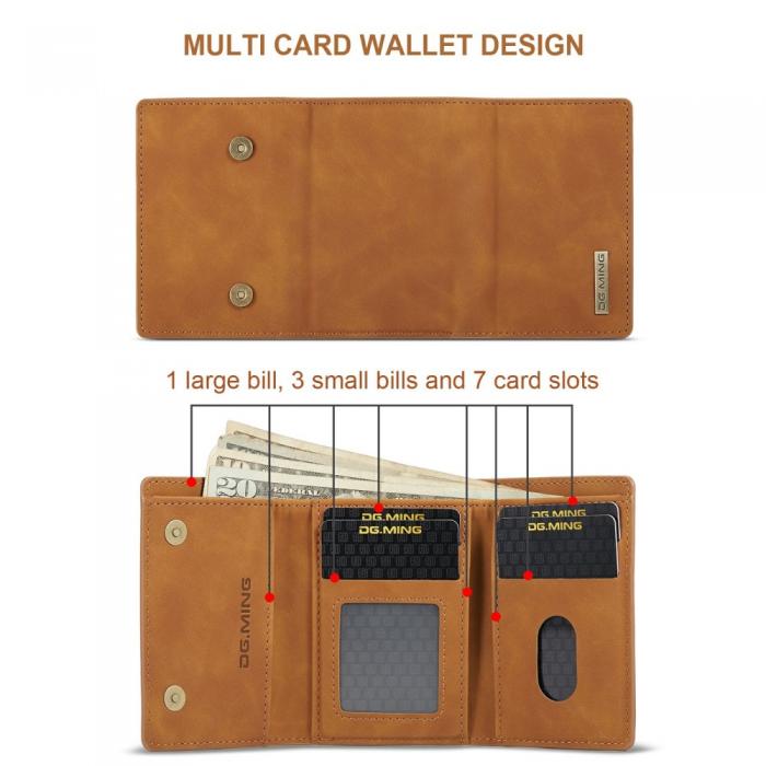 DG.MING - DG.MING iPhone 13 Mini Skal samt Wallet med Kickstand - Brun