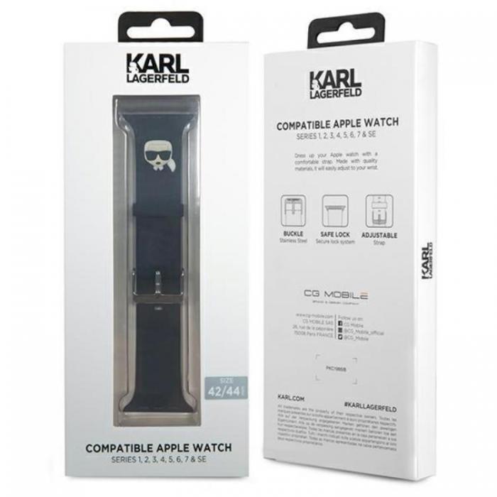 KARL LAGERFELD - Karl Lagerfeld Apple Watch 4/5/6/7/SE (38/40/41mm) Band Saffano Karl Heads