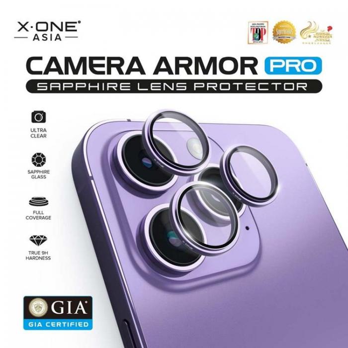 X-One - X-One iPhone 13 Pro Max/13 Pro Kameralinsskydd Hrdat glas Armor Pro