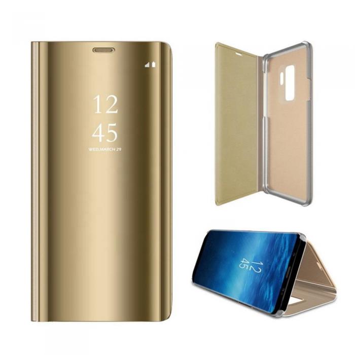 OEM - Smart Clear View Fodral fr Samsung Galaxy A14 4G / A14 5G - Guld