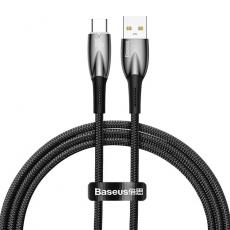 BASEUS - Baseus USB-A till USB-C Kabel 1M Glimmer Series - Svart