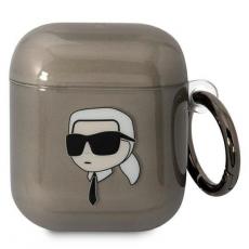 KARL LAGERFELD - KARL LAGERFELD AirPods 1/2 Skal Karl`s Head - Svart