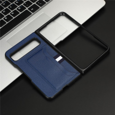 A-One Brand - Google Pixel Fold Mobilskal Korthållare Litchi - Blå