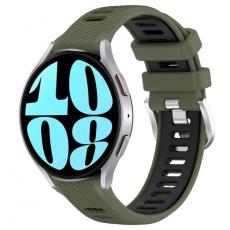 Taltech - Galaxy Watch 6 44mm Armband - Militärgrön/Svart