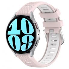 Taltech - Galaxy Watch 6 44mm Armband - Rosa/Vit