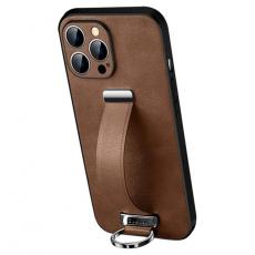 SULADA - SULADA iPhone 15 Pro Max Mobilskal Kickstand med Wristband - Brun