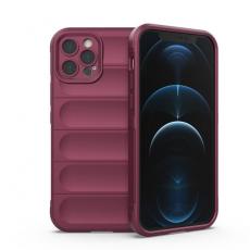 OEM - iPhone 12 Pro Skal Magic Shield Flexible Armored - Burgundy