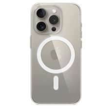 Apple - Apple iPhone 15 Pro Mobilskal Magsafe Silikon - Transparent