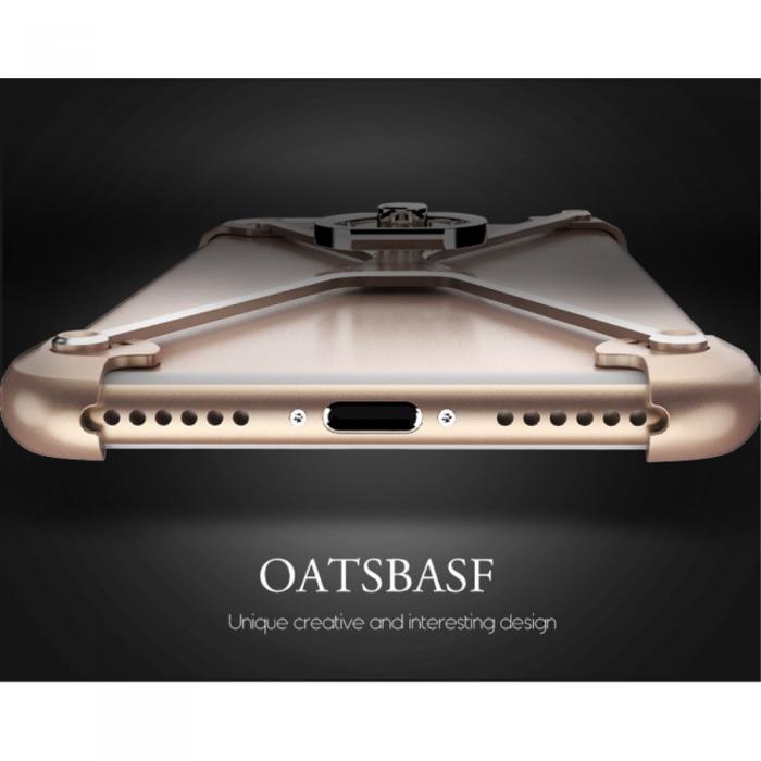 UTGATT5 - OATSBASF X Metal Bumper Skal till iPhone 7 Plus - Rose Gold