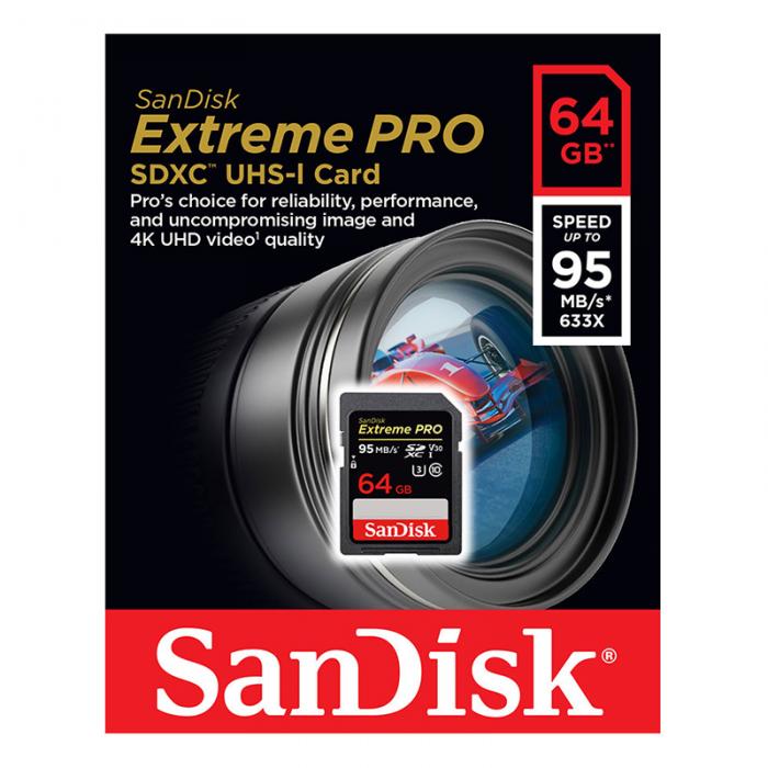 UTGATT5 - SANDISK EXTREME PRO SDXC UHS-I CARD 64GB V30