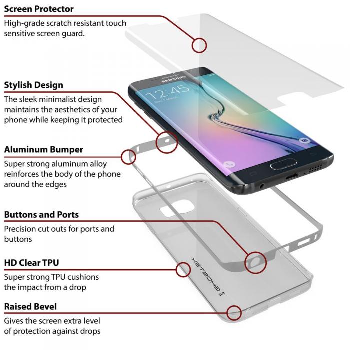 Ghostek - Ghostek Cloak Skal till Samsung Galaxy S6 Edge Plus - Silver