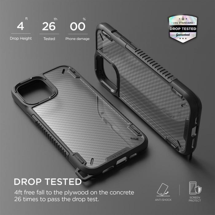 UTGATT4 - VRS DESIGN | Crystal Mixx Pro Skal iPhone 12 Pro Max - Svart